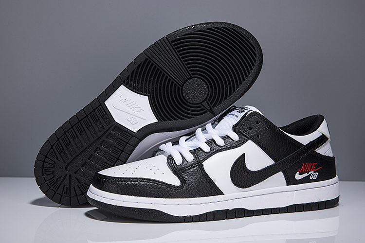 Women Nike Dunk Low Elite Sb Black White Shoes - Click Image to Close